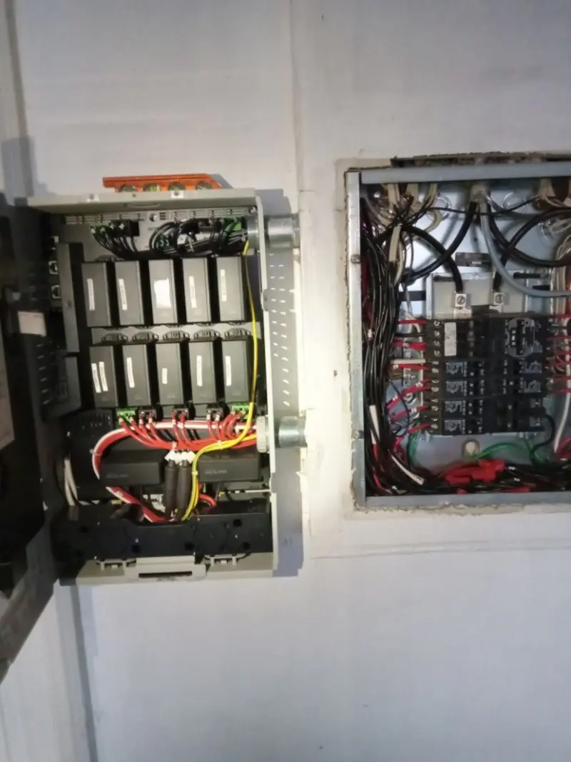 Electrical panel upgrade completed for Security Camera Wiring in Attica